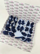School Bundle - 5 Matching Pairs - Navy & Bluebell - Bobbles