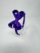 3 Inch Bow Alice Band - Purple