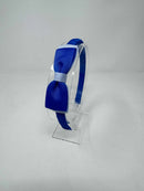 3 Inch Flat Bow Alice Band - Royal Blue & Bluebell