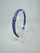 Alice Band - Purple Gingham