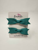 2.5 Inch Layer Tuxedo Bow - Jade Green - 2 Pack