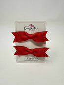 2.5 Inch Layer Tuxedo Bow - Hot Red - 2 Pack