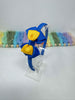 2.5 inch Bow Alice Band - Royal Blue & Yellow Gold