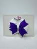 3.5 Inch 2 Layer Bow Thin Elastic - Purple & White