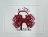 3 Inch Flat Bow Thin Elastic - Red & Red Gingham