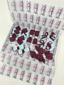 School Bundle -  Burgundy & Light Blue - 10 Items - Clips