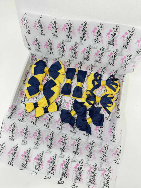 School Bundle - Navy & Yellow Gold - 10 Items - Clips