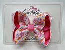 3.5 Inch Double Ribbon Bow - Birthday Girl Print