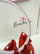 4 Inch Alice Band - Red Polka Dot