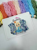 3.5 Inch Glitter Bow - Snow Girl