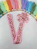 Bow Holder - Pink & Cream Leopard Print