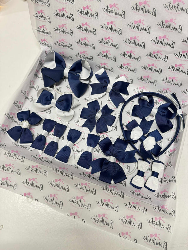 End of Line School Bundle - 15 Items - Navy & White