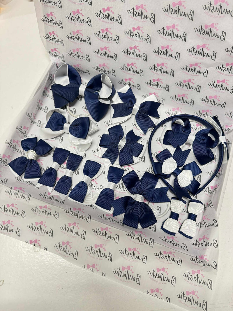 End of Line School Bundle - 15 Items - Navy & White
