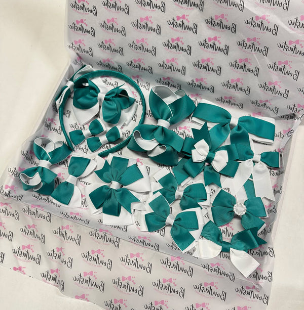 End of Line School Bundle - 15 Items - Jade Green & White