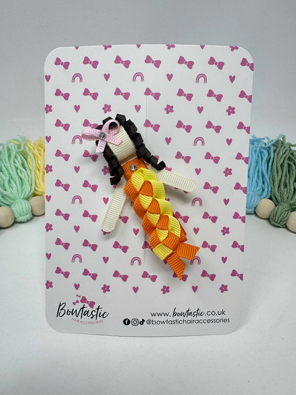 Novelty Bow - Mermaid - Orange & Yellow