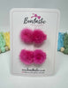 2 Inch Hot Pink Fluffy Bows - 2 Pack