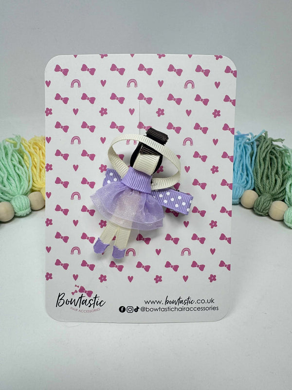 Novelty Bow - Lilac Ballerina