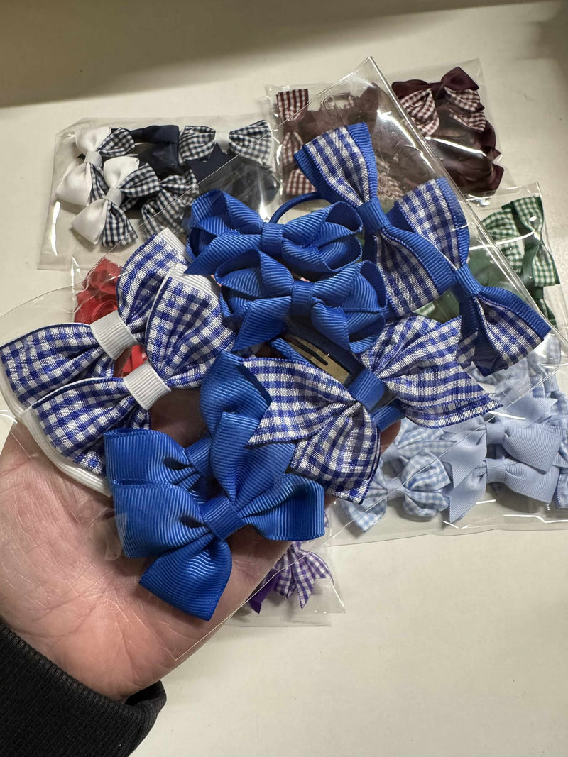 Surprise Bundle - Matching Pairs - Small Bow/Bobbles Pairs - 10 Pack - Royal Blue