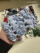 Surprise Bundle - Matching Pairs - Small Bow/Bobbles Pairs - 10 Pack - Blue