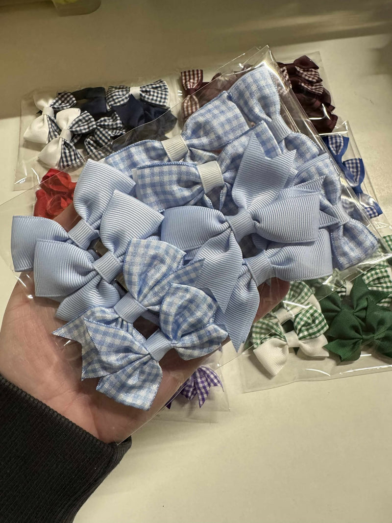 Surprise Bundle - Matching Pairs - Small Bow/Bobbles Pairs - 10 Pack - Blue