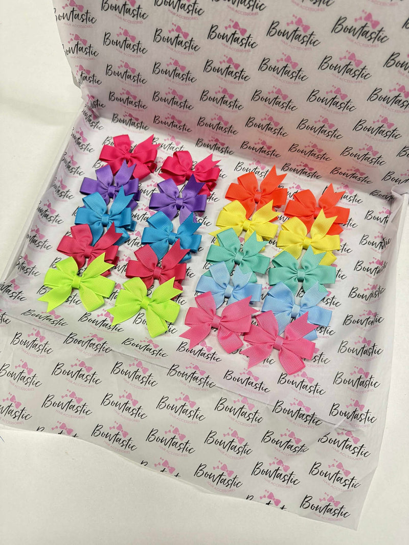 Bow Set - 20x Bright Bow Bundle - 2.75 inch Pinwheel