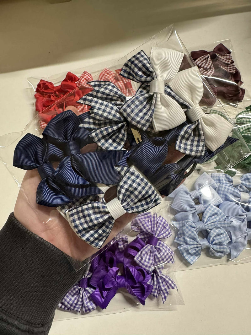 Surprise Bundle - Matching Pairs - Small Bow/Bobbles Pairs - 10 Pack - Navy