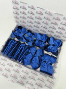 School Bundle - 5 Matching Pairs - Clips & Bobbles - Navy & Royal Blue