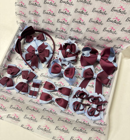 End of Line School Bundle - 15 Items - Burgundy & Bluebell