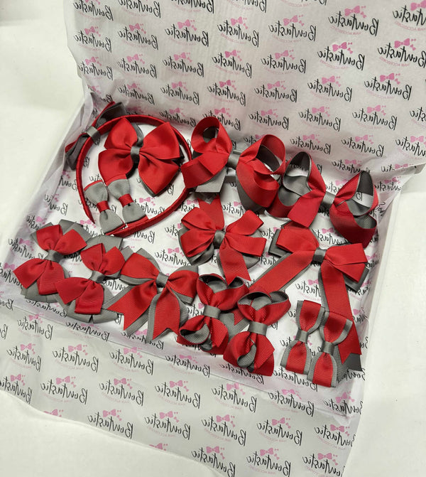 End of Line School Bundle - 15 Items - Red & Metal Grey