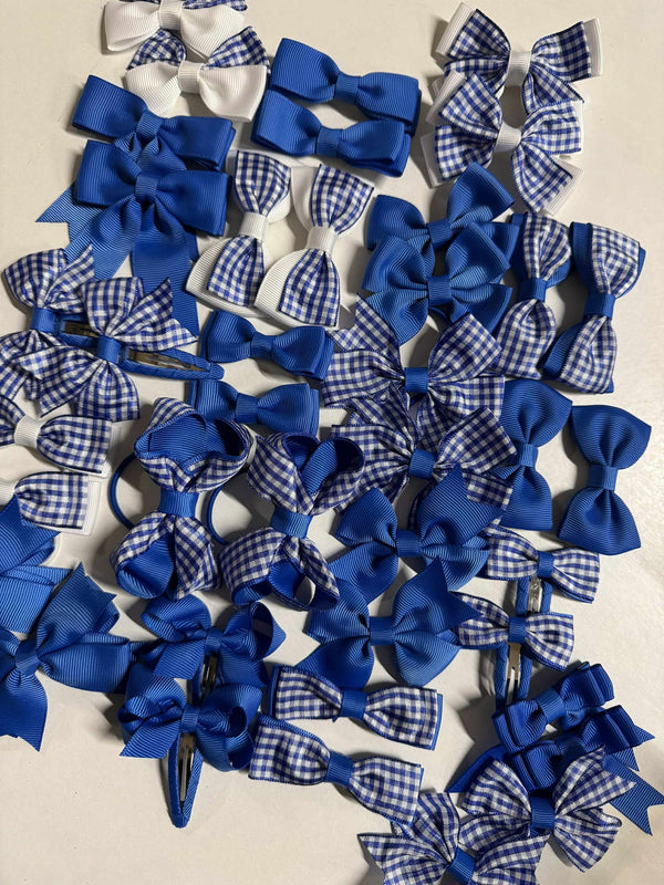 Surprise Bundle - Matching Pairs - Small Bow/Bobbles Pairs - 10 Pack - Royal Blue