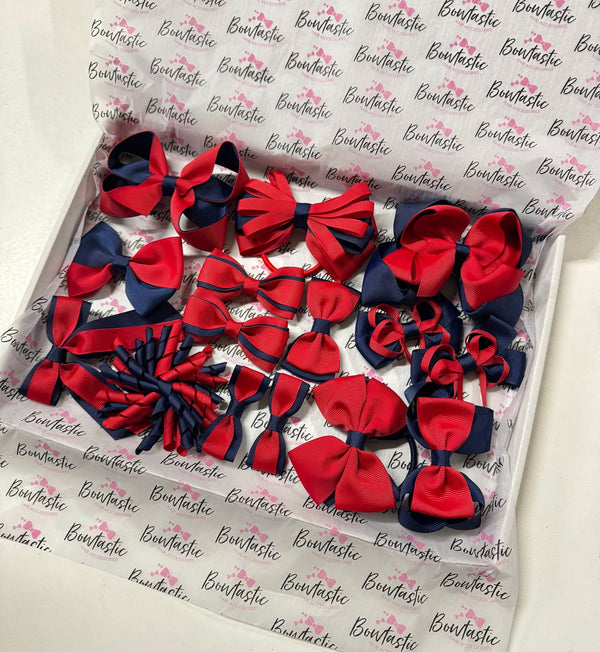 End of Line School Bundle - 15 Items - Red & Navy