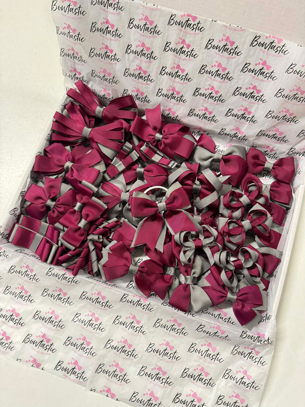 School Clearance Bundle - 36 Items - Wine & Metal Grey