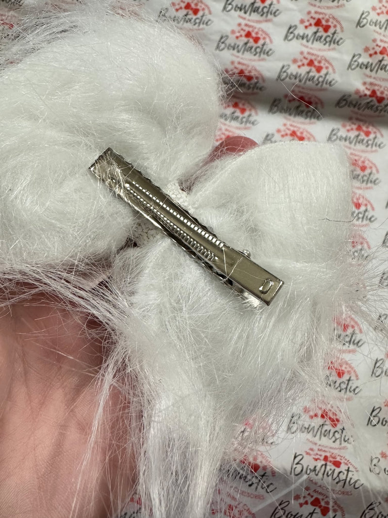 Christmas Bow Set - 4 x 4.5 inch Fluffy Bows