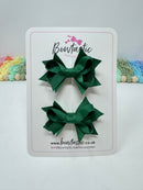 2 Inch Bows - Forest Green - 2 Pack