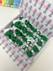 School Bundle - 3 Inch Bows - Clips & Bobbles - Forest Green & White