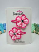 Flower Snap Clips - Hot Pink & Powder Pink