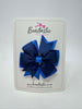 3 Inch Pinwheel Bow - Navy & Royal Blue
