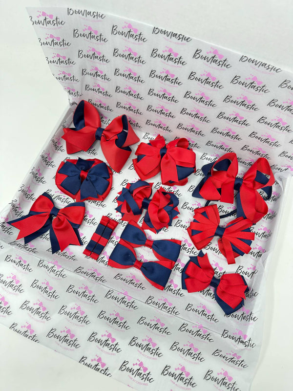 Surprise School Bundle - Red & Navy - 12 Items