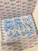 School Bundle - Matching Pairs - Clips - Light Blue Gingham & White