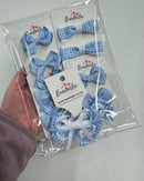 Surprise Bundle - Matching Pairs - Small Bow/Bobbles Pairs - 10 Pack - Blue