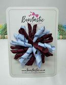 3.5 Inch Corker Bow - Burgundy & Bluebell