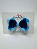 3.5 Inch 2 Layer Tuxedo Bow Thin Elastic - Navy & Blue Mist