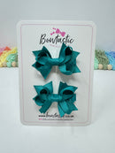2 Inch Bows - Jade Green - 2 Pack