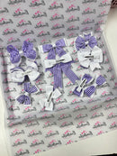 School Bundle - Matching Pairs - Clips - Purple Gingham