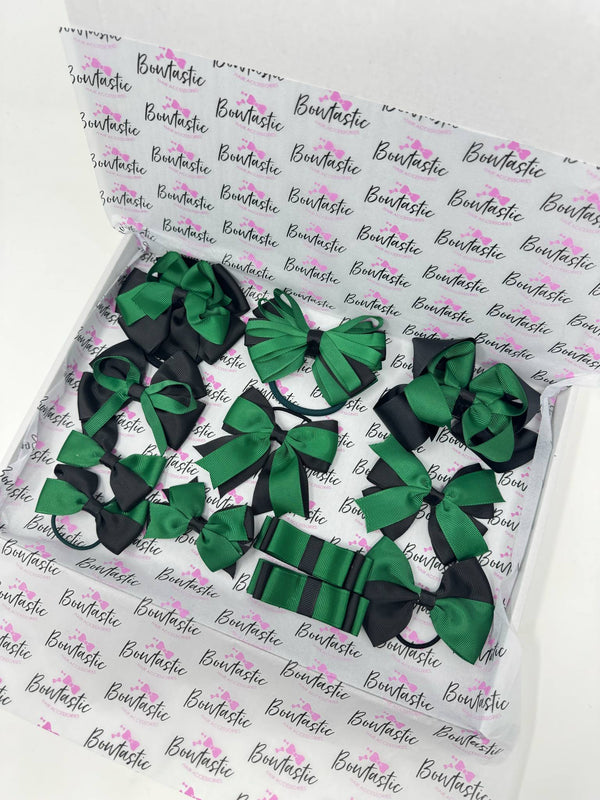 Surprise School Bundle - Forest Green & Black - 12 Items