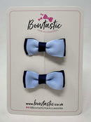1.75 Inch Bow - Bluebell & Navy - 2 Pack