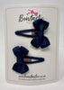 2 Inch Bow Snap Clip - Navy - 2 Pack