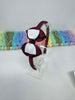 2.5 inch Bow Alice Band - Burgundy & White