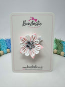 Flower Bow - Pearl Pink & White
