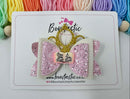 3.5 Inch Glitter Bow - Princess Once Upon a Time